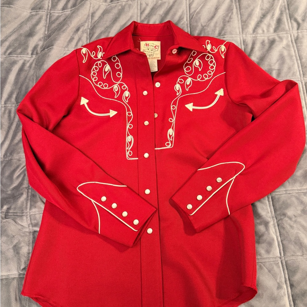 1970s Vintage H Bar C Ranchwear pearl snap size 34